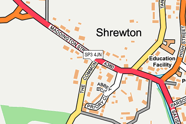 SP3 4JN map - OS OpenMap – Local (Ordnance Survey)