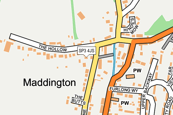 SP3 4JS map - OS OpenMap – Local (Ordnance Survey)