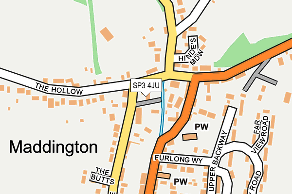 SP3 4JU map - OS OpenMap – Local (Ordnance Survey)