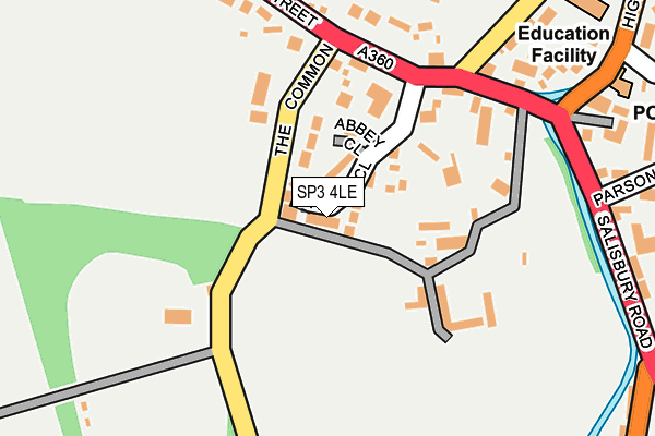 SP3 4LE map - OS OpenMap – Local (Ordnance Survey)