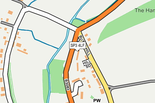 SP3 4LF map - OS OpenMap – Local (Ordnance Survey)