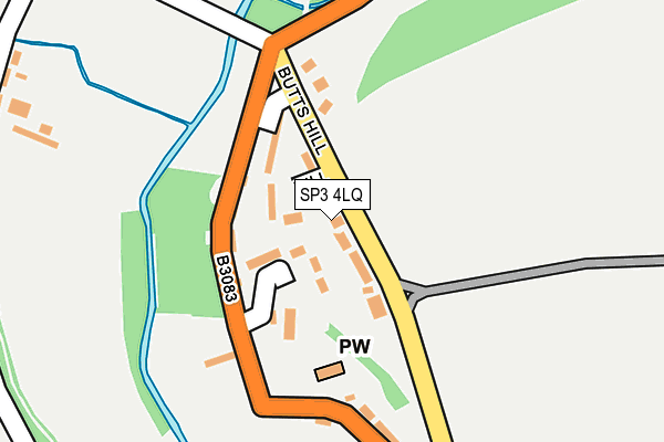 SP3 4LQ map - OS OpenMap – Local (Ordnance Survey)