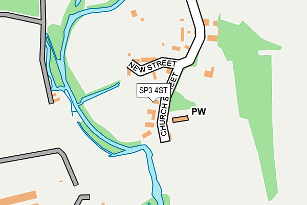 SP3 4ST map - OS OpenMap – Local (Ordnance Survey)