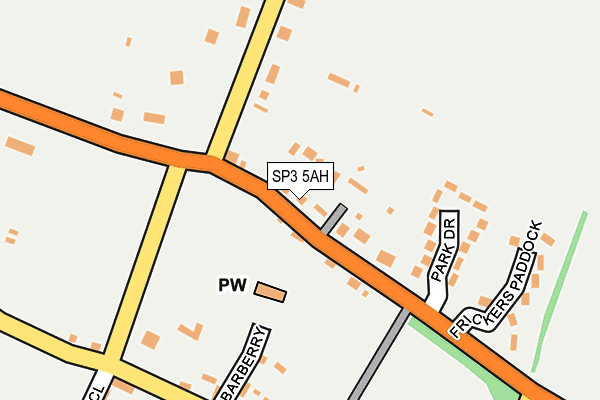 SP3 5AH map - OS OpenMap – Local (Ordnance Survey)