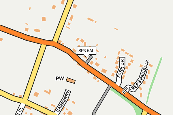 SP3 5AL map - OS OpenMap – Local (Ordnance Survey)
