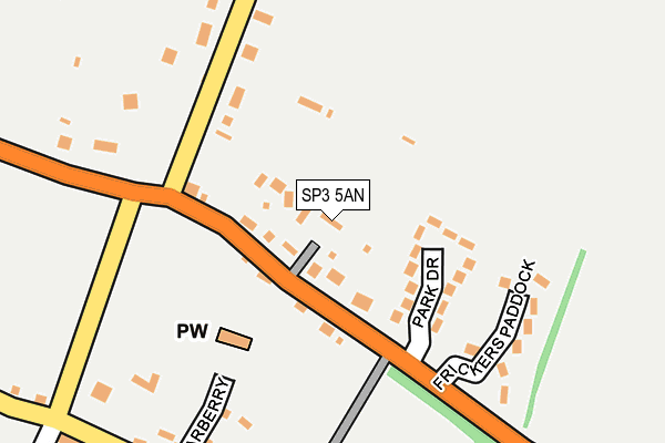 SP3 5AN map - OS OpenMap – Local (Ordnance Survey)