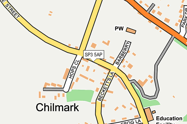 SP3 5AP map - OS OpenMap – Local (Ordnance Survey)