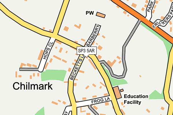 SP3 5AR map - OS OpenMap – Local (Ordnance Survey)