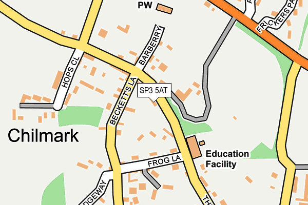 SP3 5AT map - OS OpenMap – Local (Ordnance Survey)