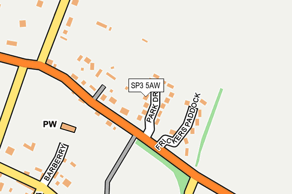 SP3 5AW map - OS OpenMap – Local (Ordnance Survey)