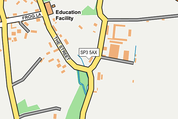 SP3 5AX map - OS OpenMap – Local (Ordnance Survey)