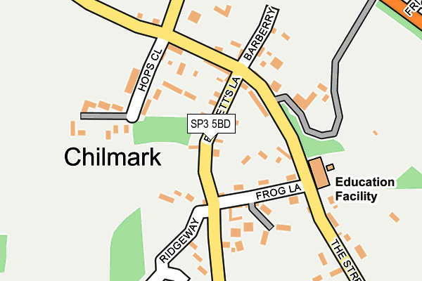SP3 5BD map - OS OpenMap – Local (Ordnance Survey)