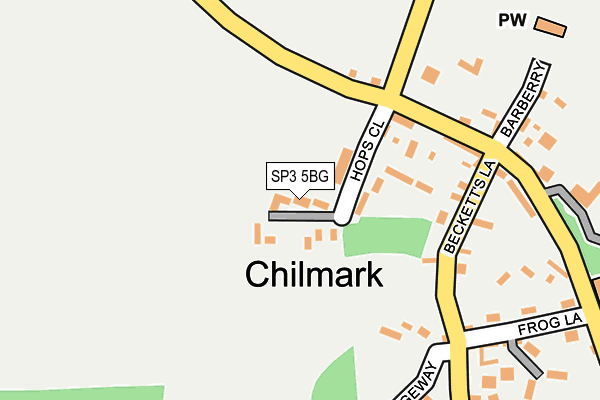 SP3 5BG map - OS OpenMap – Local (Ordnance Survey)