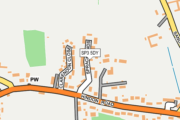 SP3 5DY map - OS OpenMap – Local (Ordnance Survey)