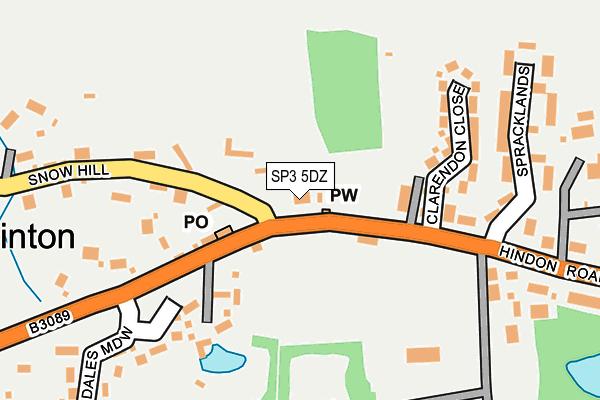 SP3 5DZ map - OS OpenMap – Local (Ordnance Survey)