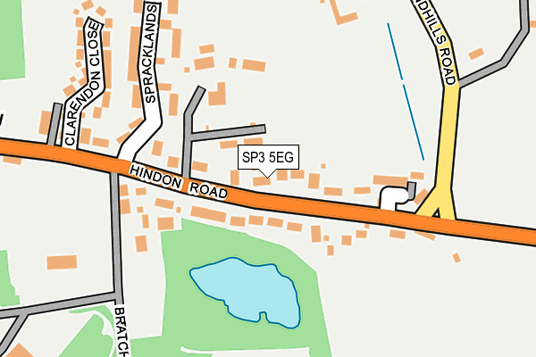 SP3 5EG map - OS OpenMap – Local (Ordnance Survey)