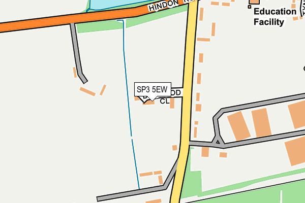 SP3 5EW map - OS OpenMap – Local (Ordnance Survey)