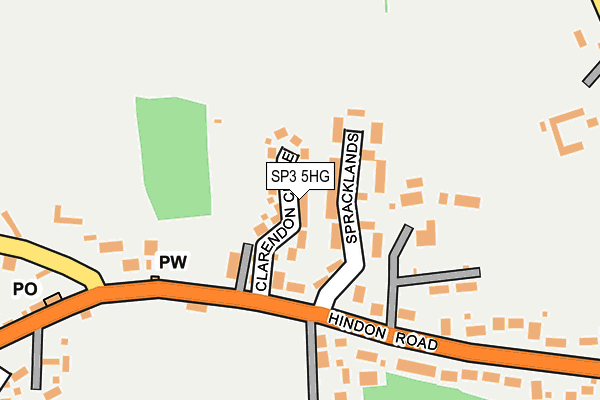 SP3 5HG map - OS OpenMap – Local (Ordnance Survey)