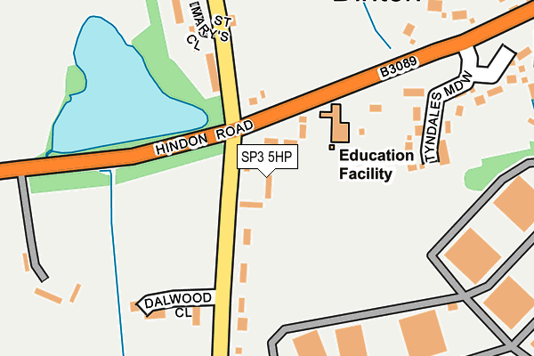 SP3 5HP map - OS OpenMap – Local (Ordnance Survey)