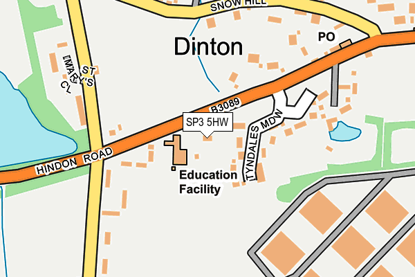 SP3 5HW map - OS OpenMap – Local (Ordnance Survey)