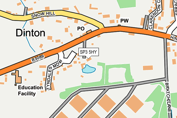 SP3 5HY map - OS OpenMap – Local (Ordnance Survey)