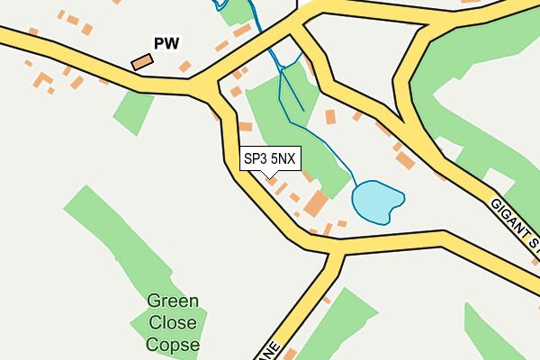 SP3 5NX map - OS OpenMap – Local (Ordnance Survey)