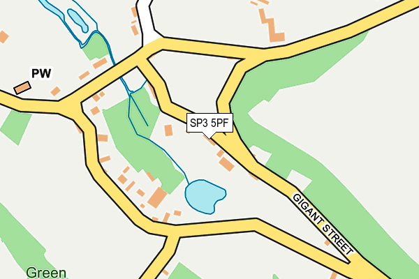 SP3 5PF map - OS OpenMap – Local (Ordnance Survey)