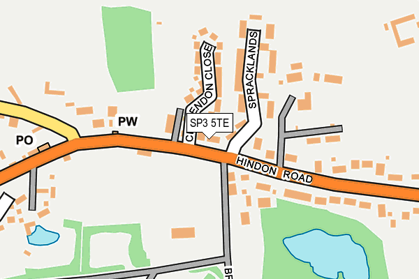 SP3 5TE map - OS OpenMap – Local (Ordnance Survey)