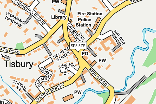 SP3 5ZS map - OS OpenMap – Local (Ordnance Survey)