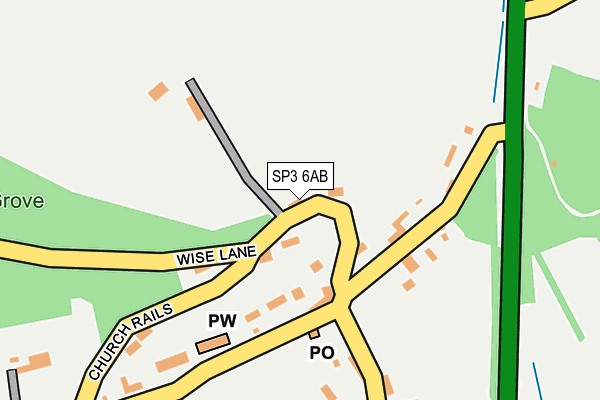 SP3 6AB map - OS OpenMap – Local (Ordnance Survey)