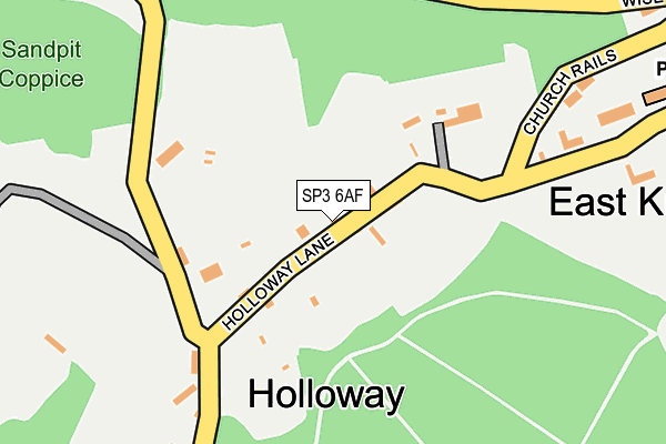 SP3 6AF map - OS OpenMap – Local (Ordnance Survey)