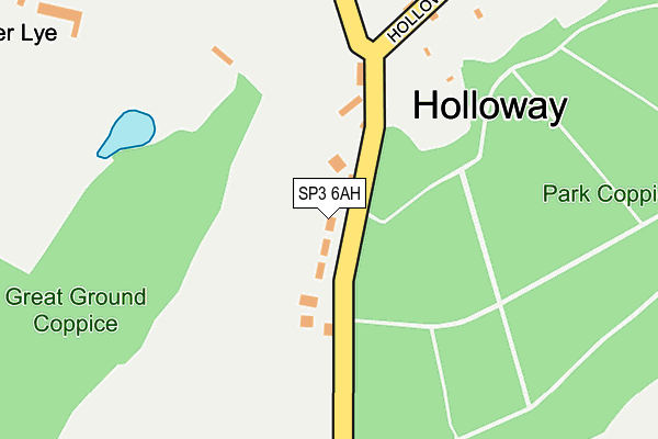 SP3 6AH map - OS OpenMap – Local (Ordnance Survey)