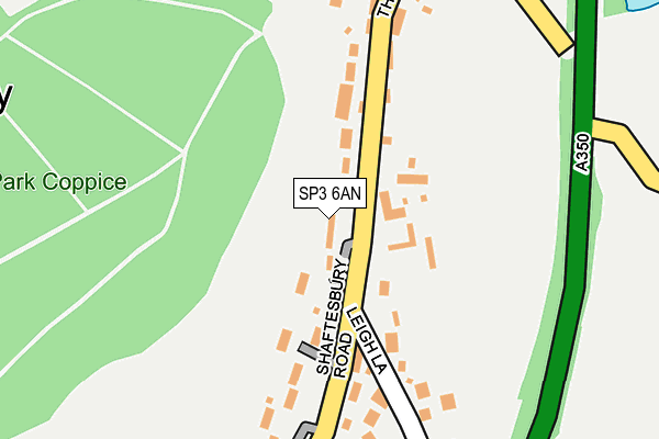 SP3 6AN map - OS OpenMap – Local (Ordnance Survey)