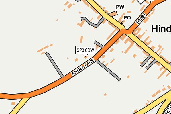 SP3 6DW map - OS OpenMap – Local (Ordnance Survey)
