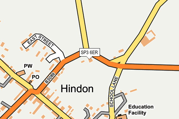 SP3 6ER map - OS OpenMap – Local (Ordnance Survey)