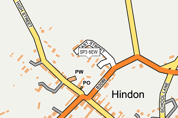 SP3 6EW map - OS OpenMap – Local (Ordnance Survey)