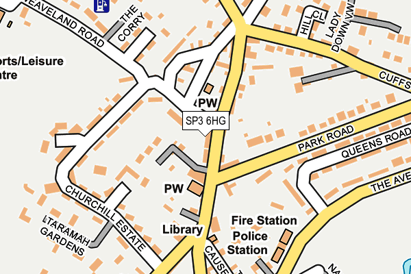 SP3 6HG map - OS OpenMap – Local (Ordnance Survey)