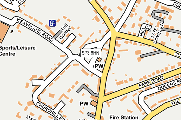 SP3 6HN map - OS OpenMap – Local (Ordnance Survey)