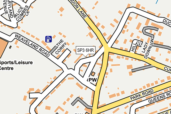 SP3 6HR map - OS OpenMap – Local (Ordnance Survey)