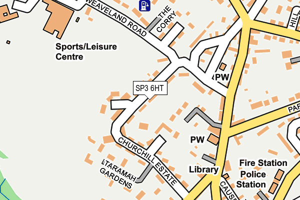 SP3 6HT map - OS OpenMap – Local (Ordnance Survey)