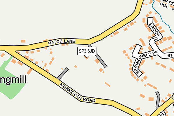 SP3 6JD map - OS OpenMap – Local (Ordnance Survey)