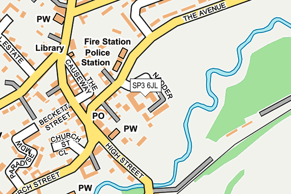 SP3 6JL map - OS OpenMap – Local (Ordnance Survey)