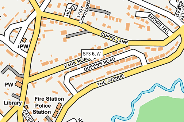 SP3 6JW map - OS OpenMap – Local (Ordnance Survey)