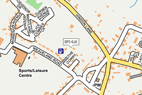 SP3 6JX map - OS OpenMap – Local (Ordnance Survey)