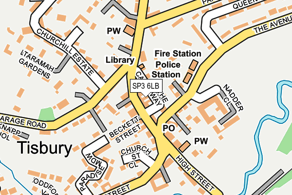 SP3 6LB map - OS OpenMap – Local (Ordnance Survey)