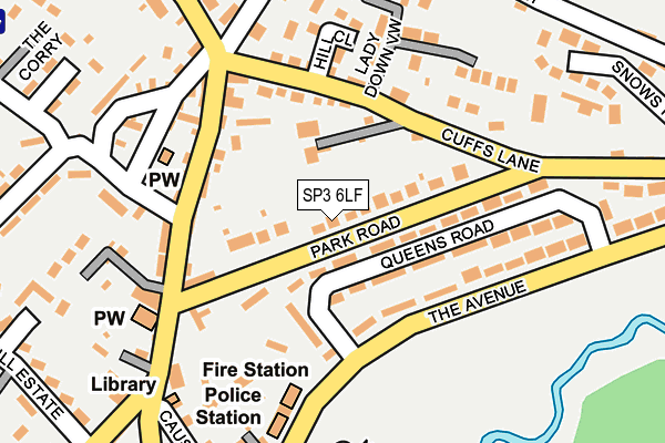 SP3 6LF map - OS OpenMap – Local (Ordnance Survey)
