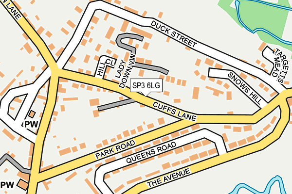 SP3 6LG map - OS OpenMap – Local (Ordnance Survey)
