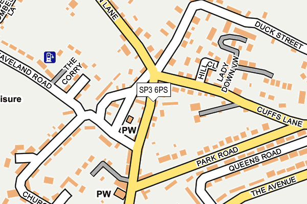 SP3 6PS map - OS OpenMap – Local (Ordnance Survey)