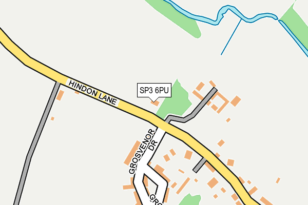 SP3 6PU map - OS OpenMap – Local (Ordnance Survey)