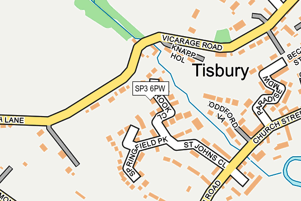 SP3 6PW map - OS OpenMap – Local (Ordnance Survey)